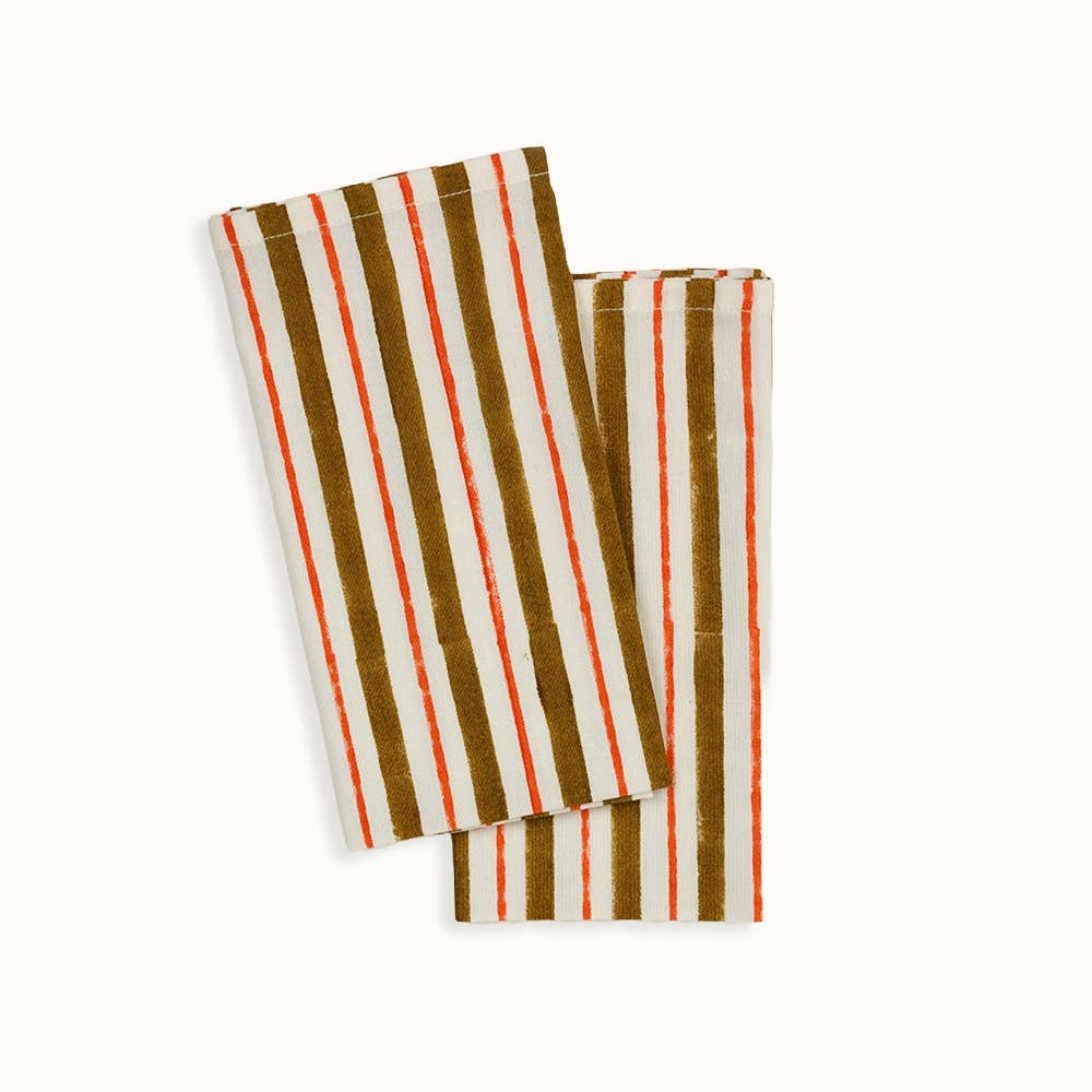 Block Print Linen Napkin Set