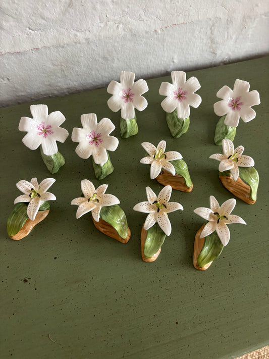 Vintage Porcelain Napkin Ring Set