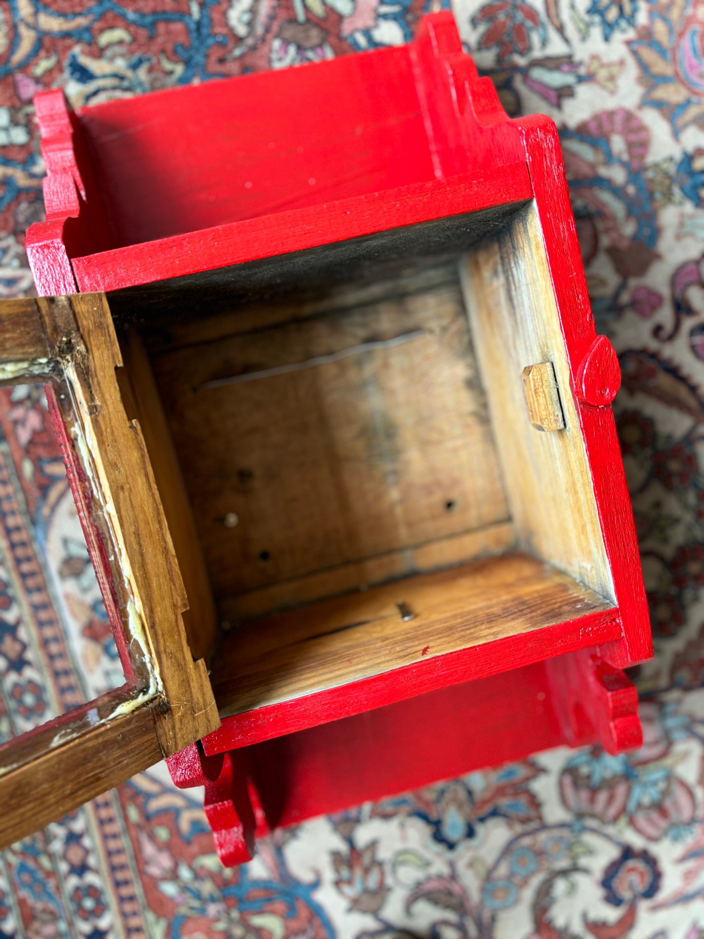 Antique Painted Hanging Cabinet