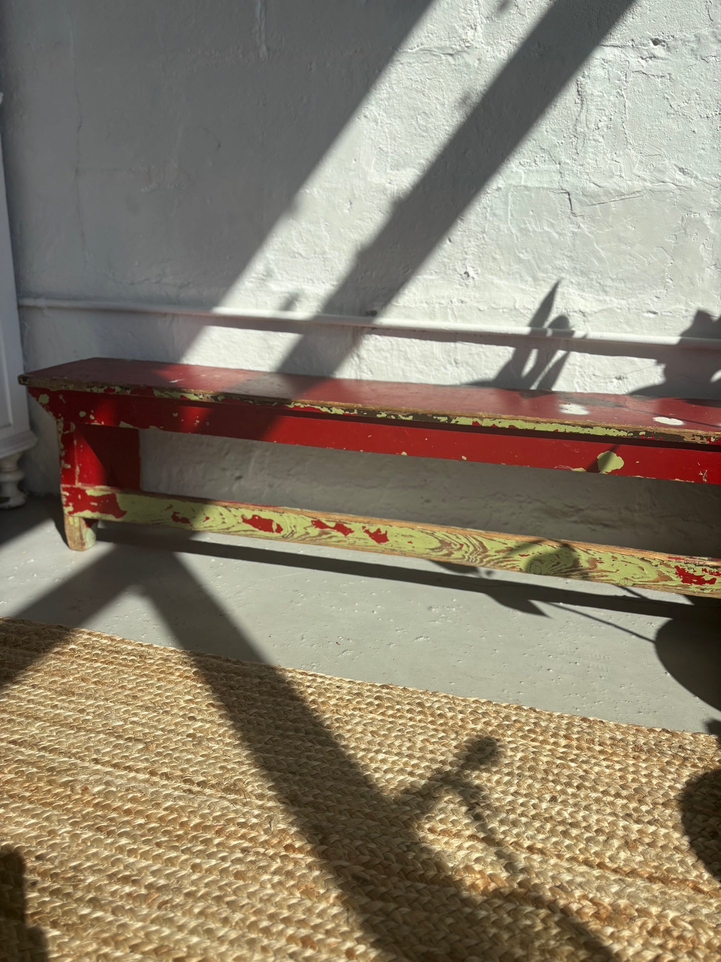 Antique Red Bench