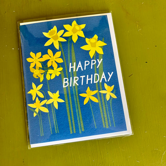 Happy Birthday Daffodil Card