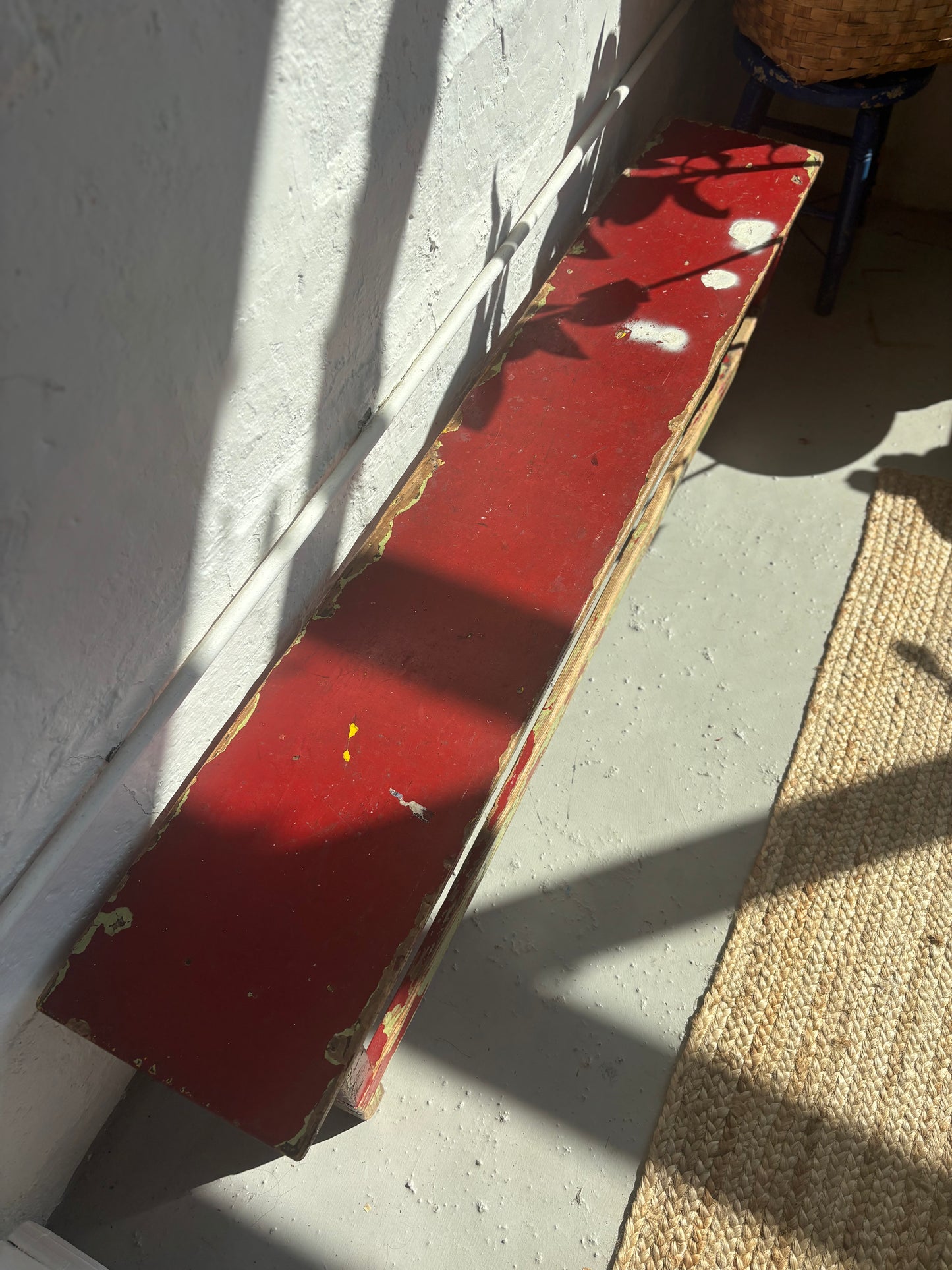 Antique Red Bench