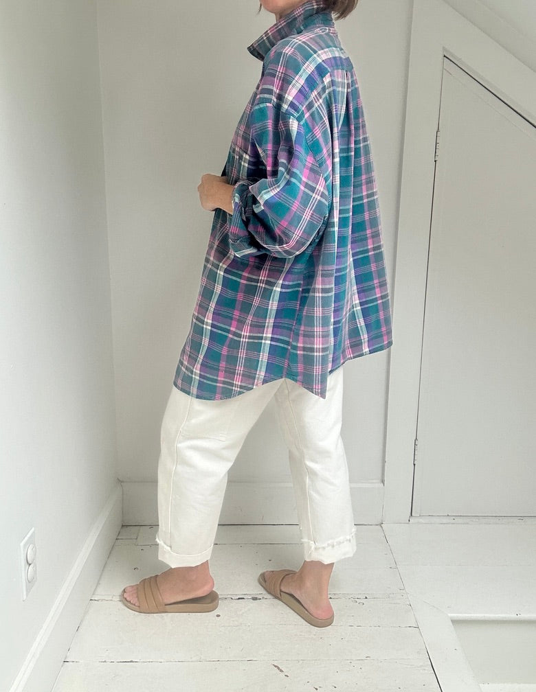 Vintage Patched Plaid Buttondown