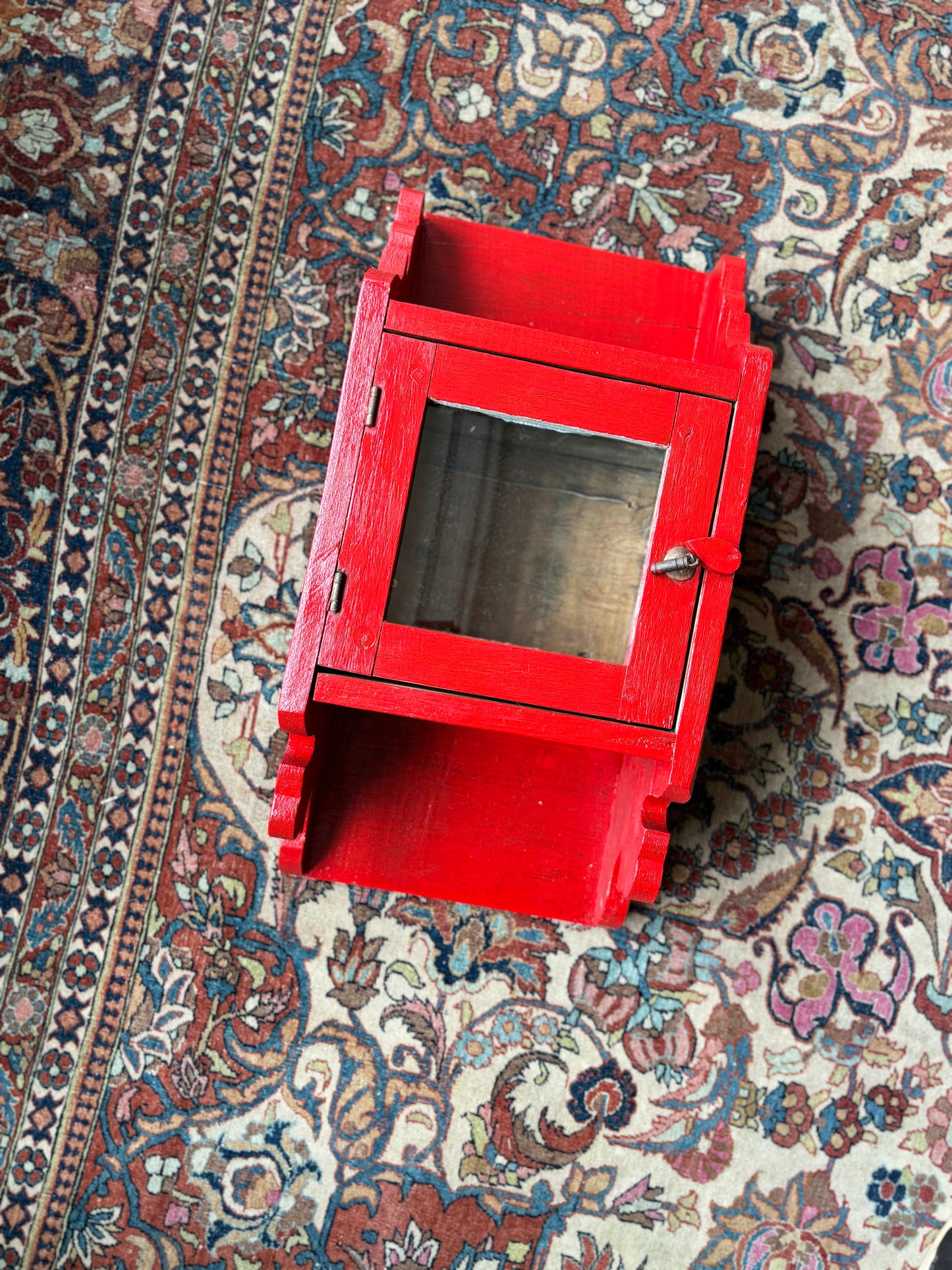 Antique Painted Hanging Cabinet