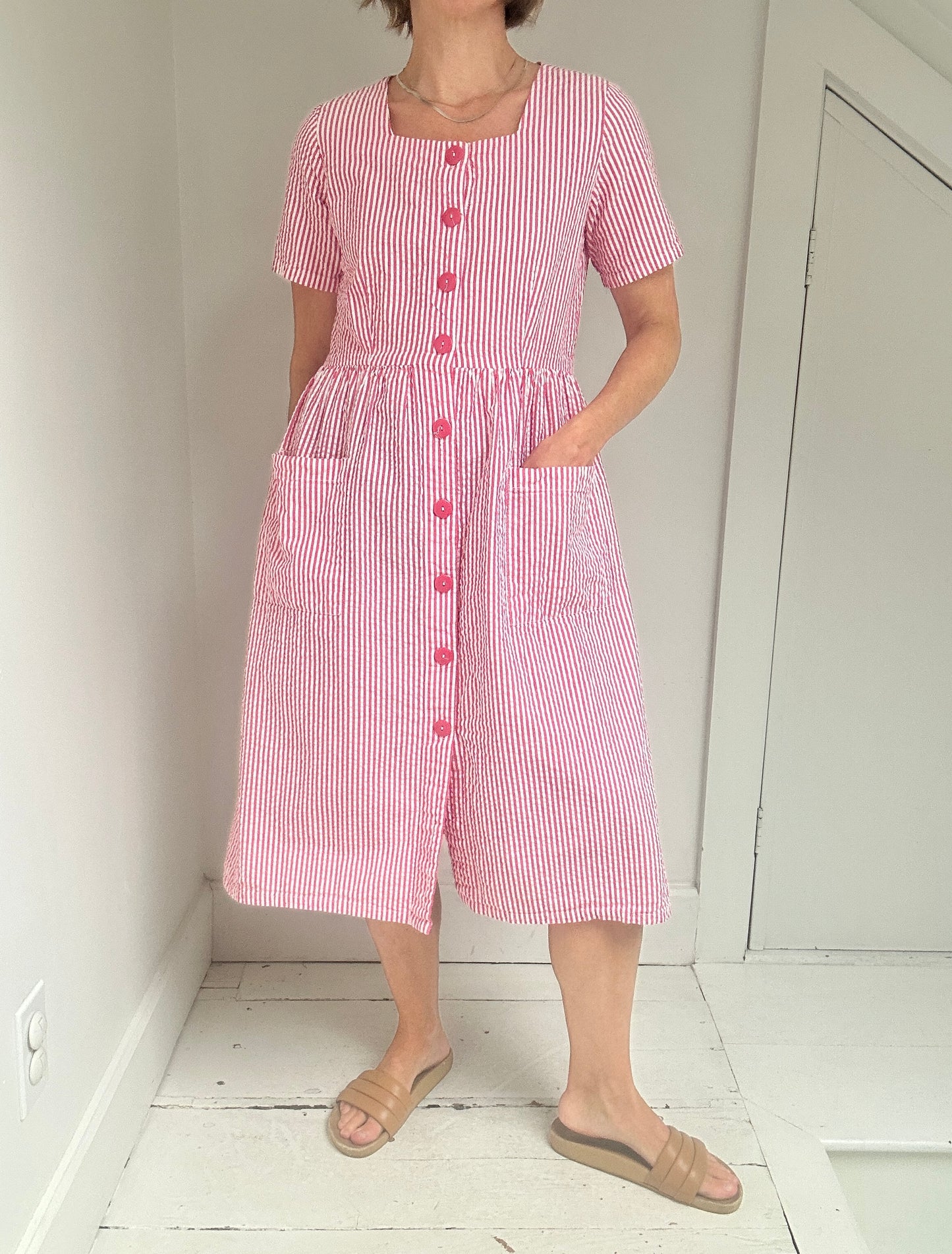 Seersucker Pocket Dress