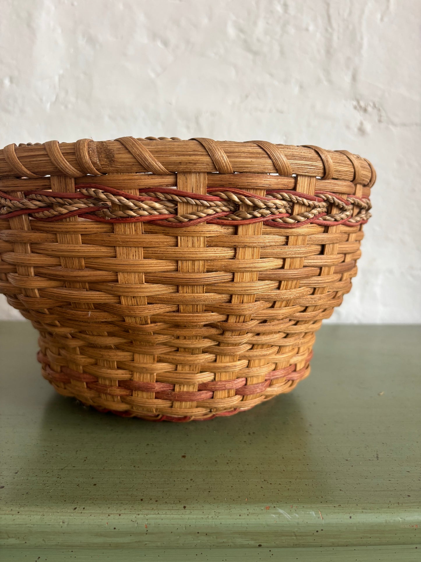 Squat Vintage Braided Basket