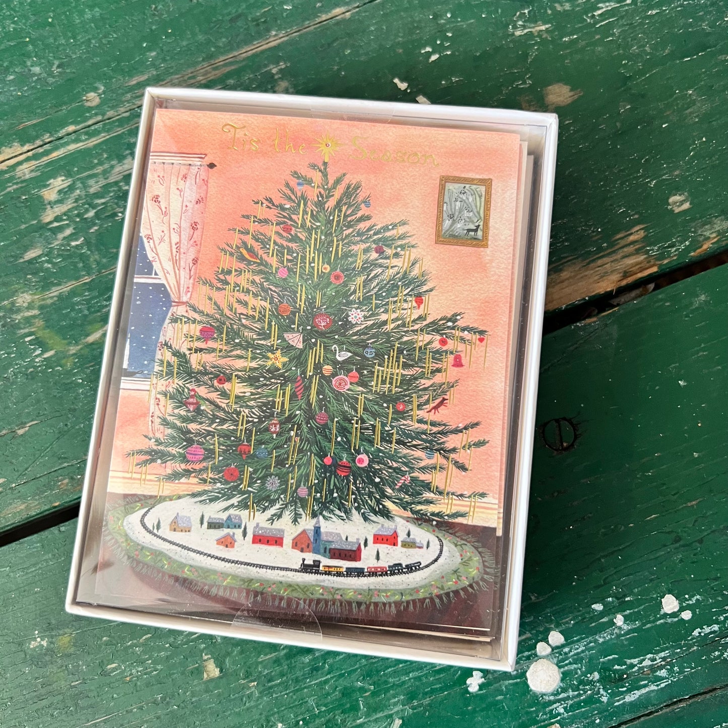 Pack of Tinsel Tree Holiday Cards (8)