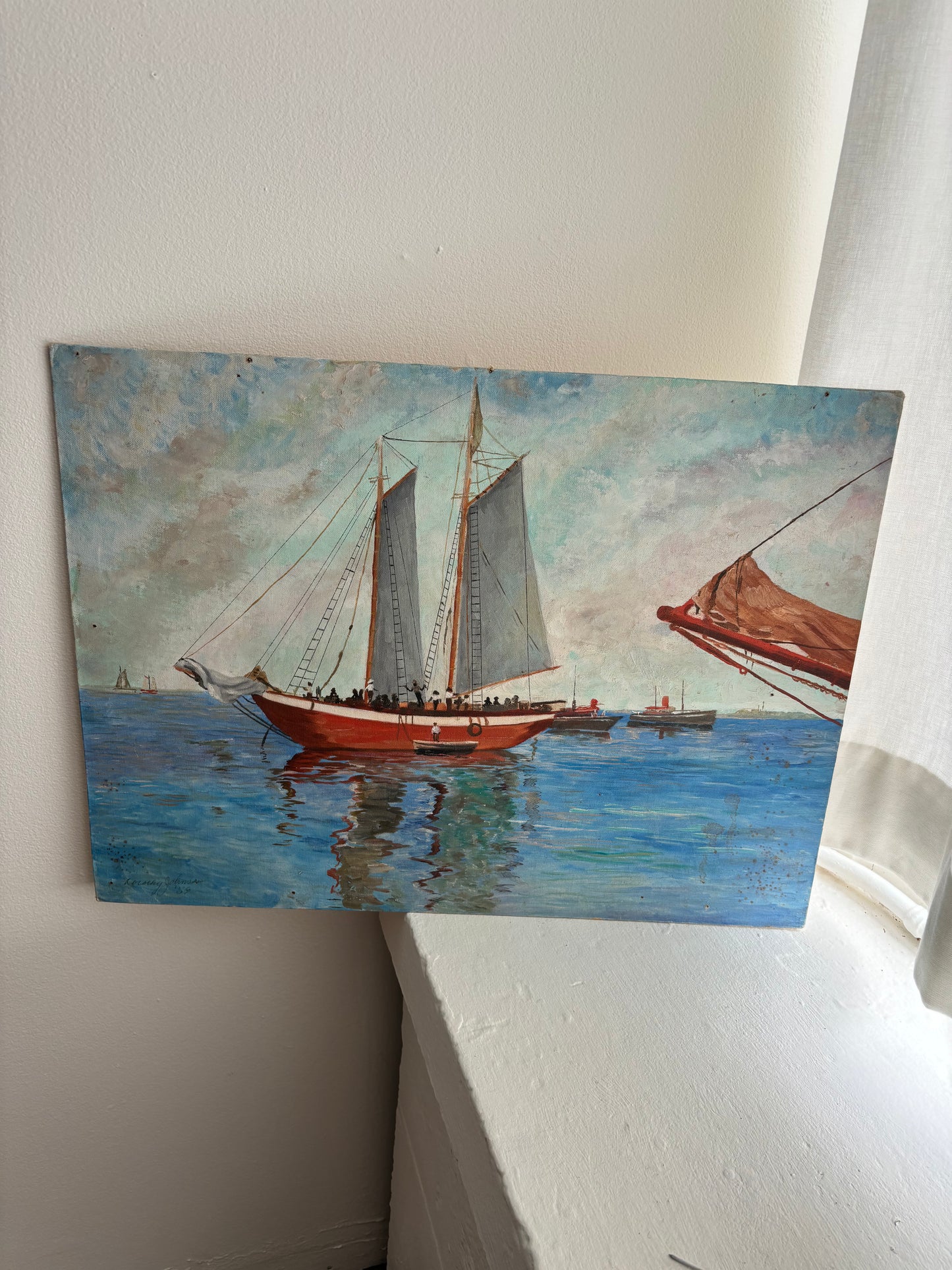 Antique Ship Painting