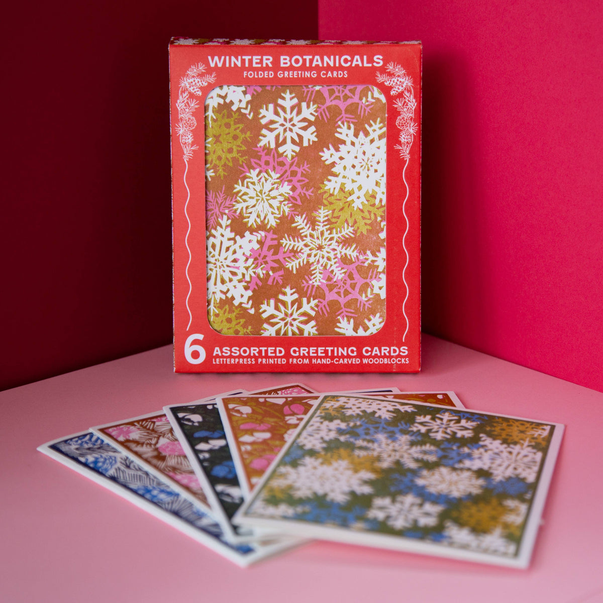 Winter Botanicals Letterpress Card Set