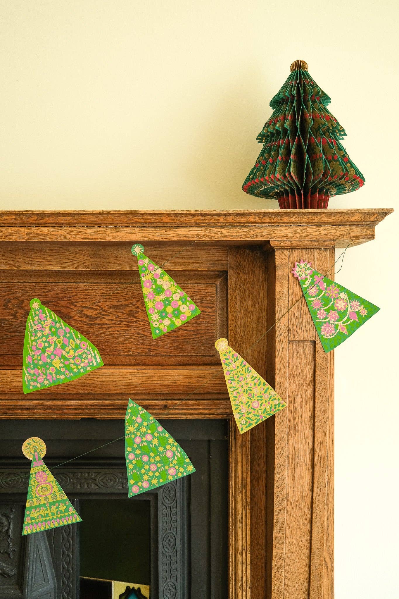Midcentury Trees Sewn Garland