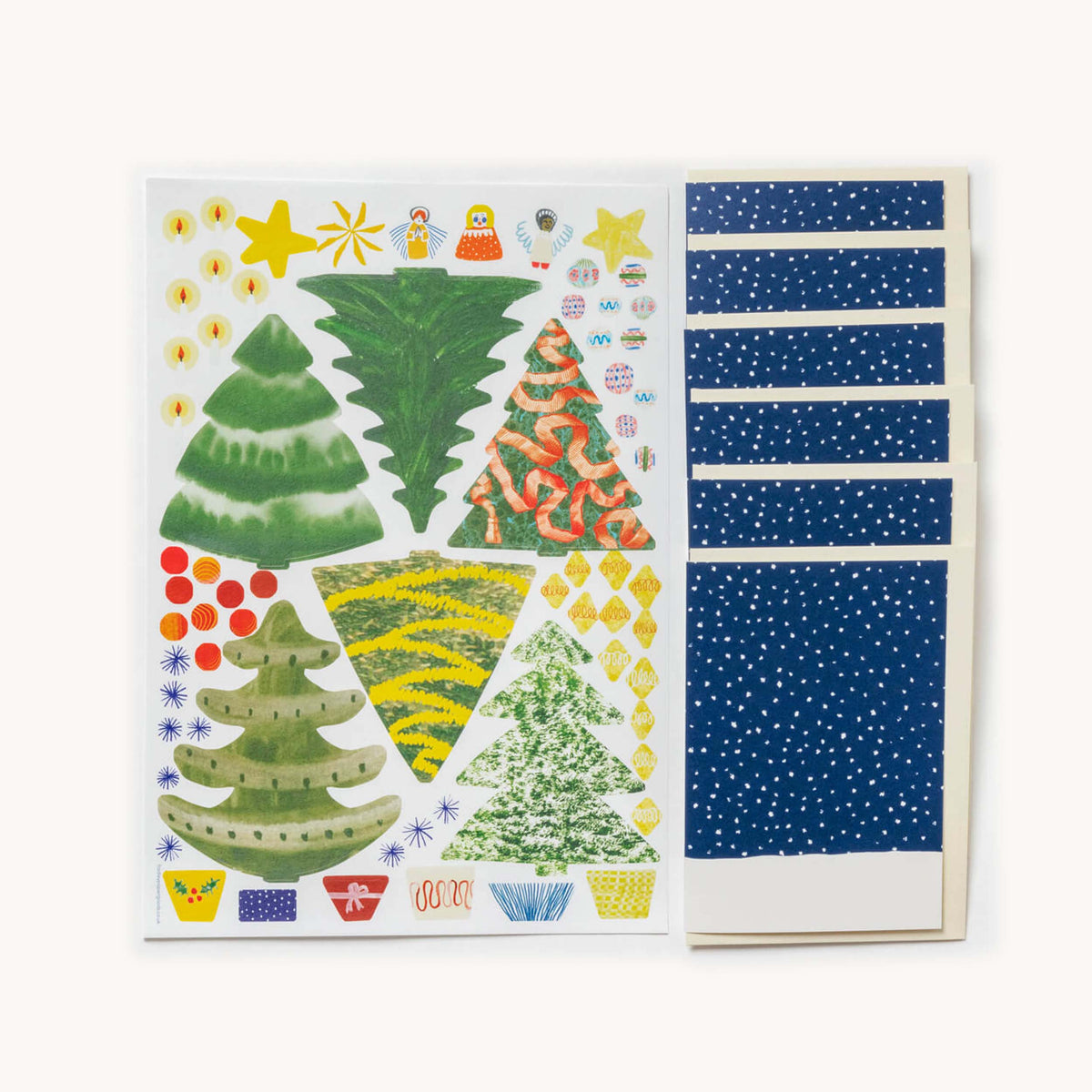 Make Your Own Christmas Cards — Christmas Tree Set