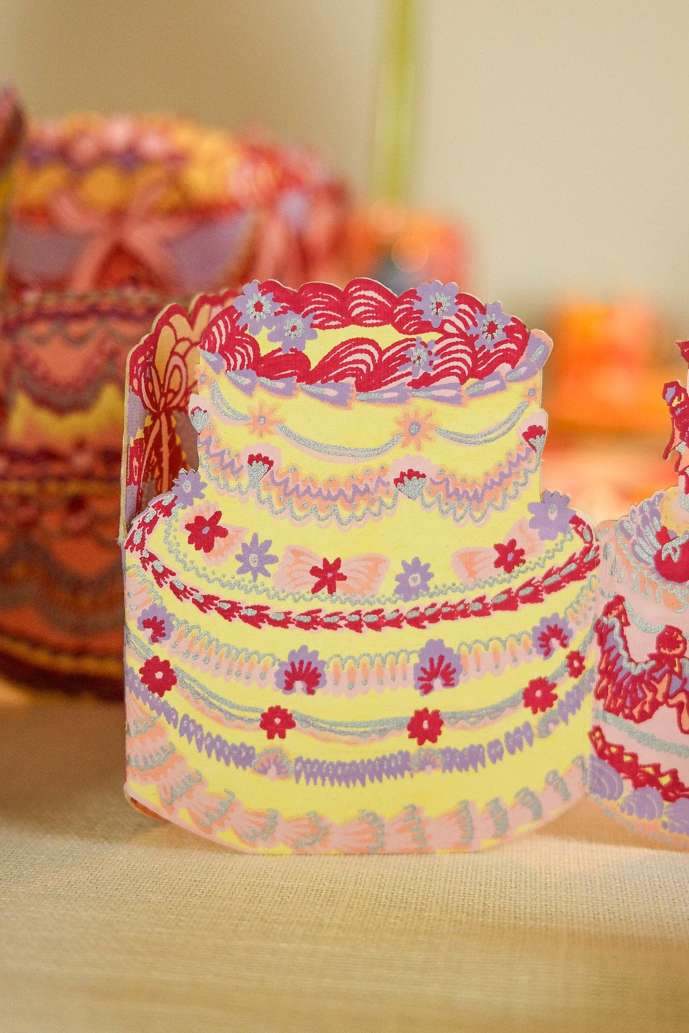 Birthday Cake Concertina Garland