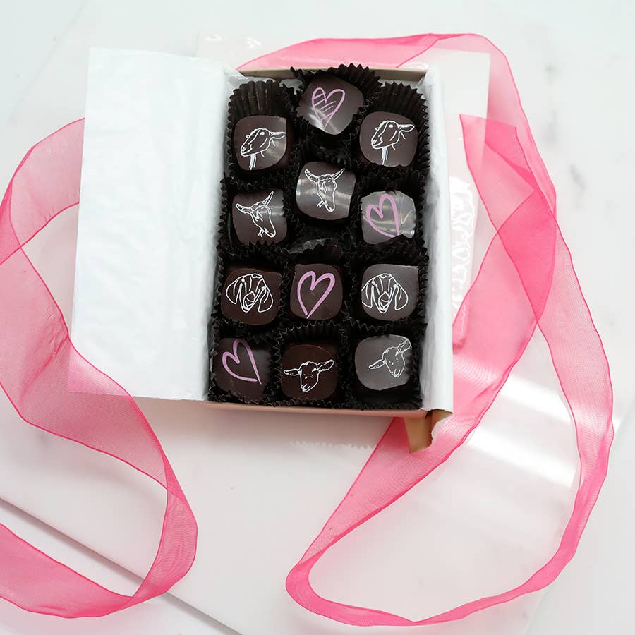 Chocolate Covered Goat Milk Caramel Valentine Hearts