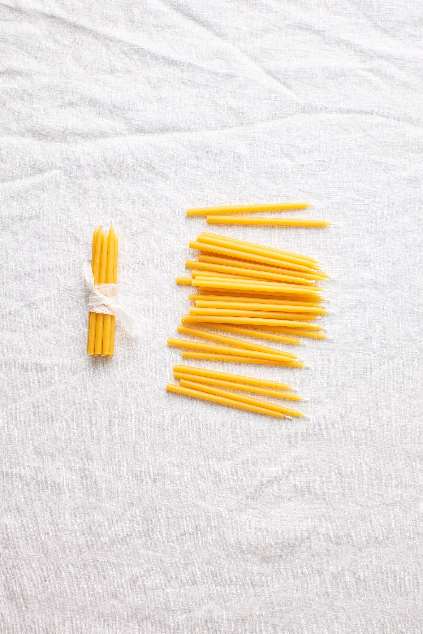 Beeswax Birthday Candles