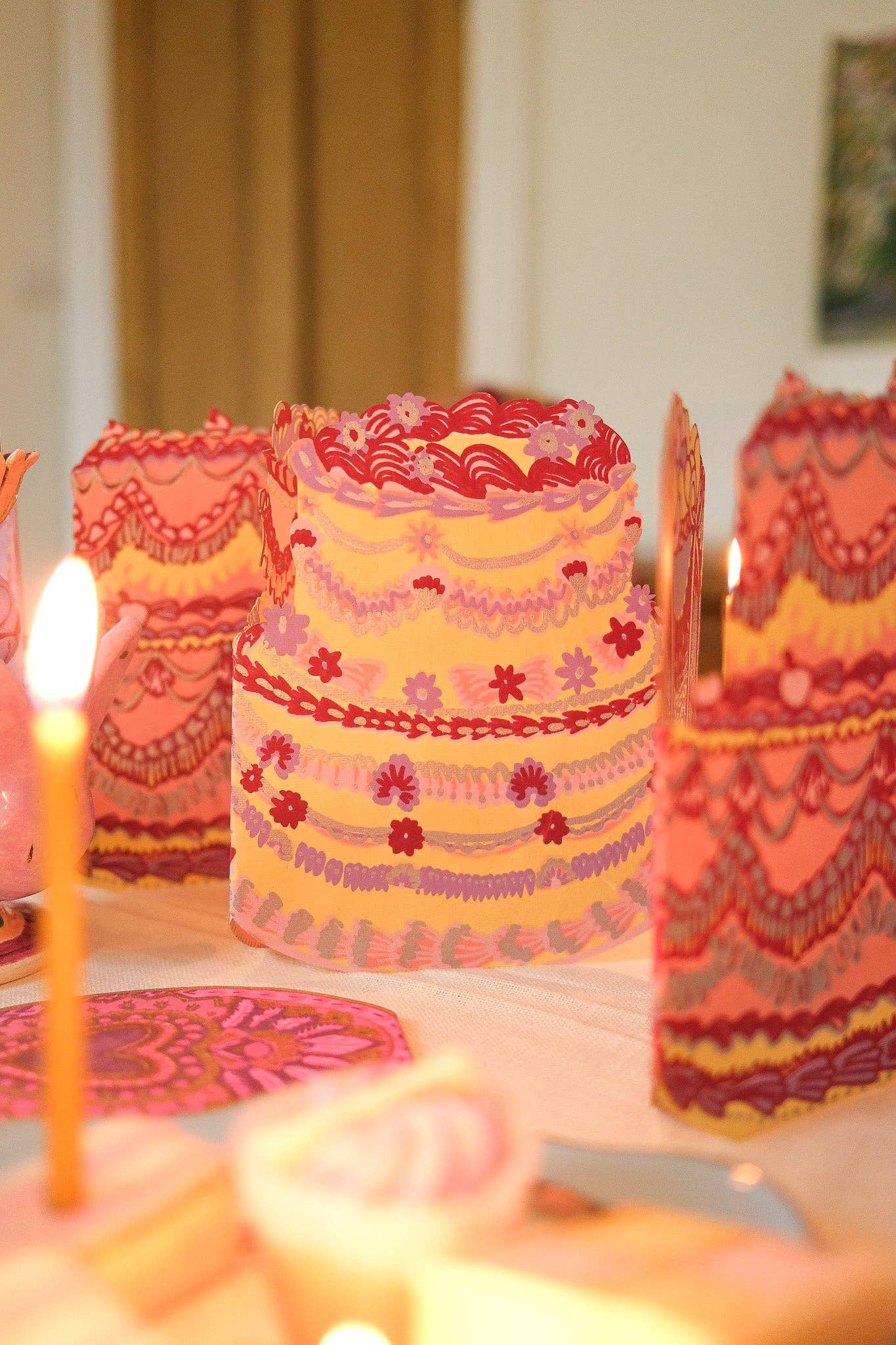 Birthday Cake Concertina Garland