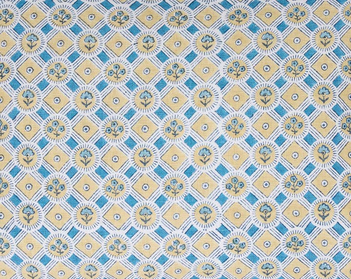 Block Printed Spring Bloom Tablecloth