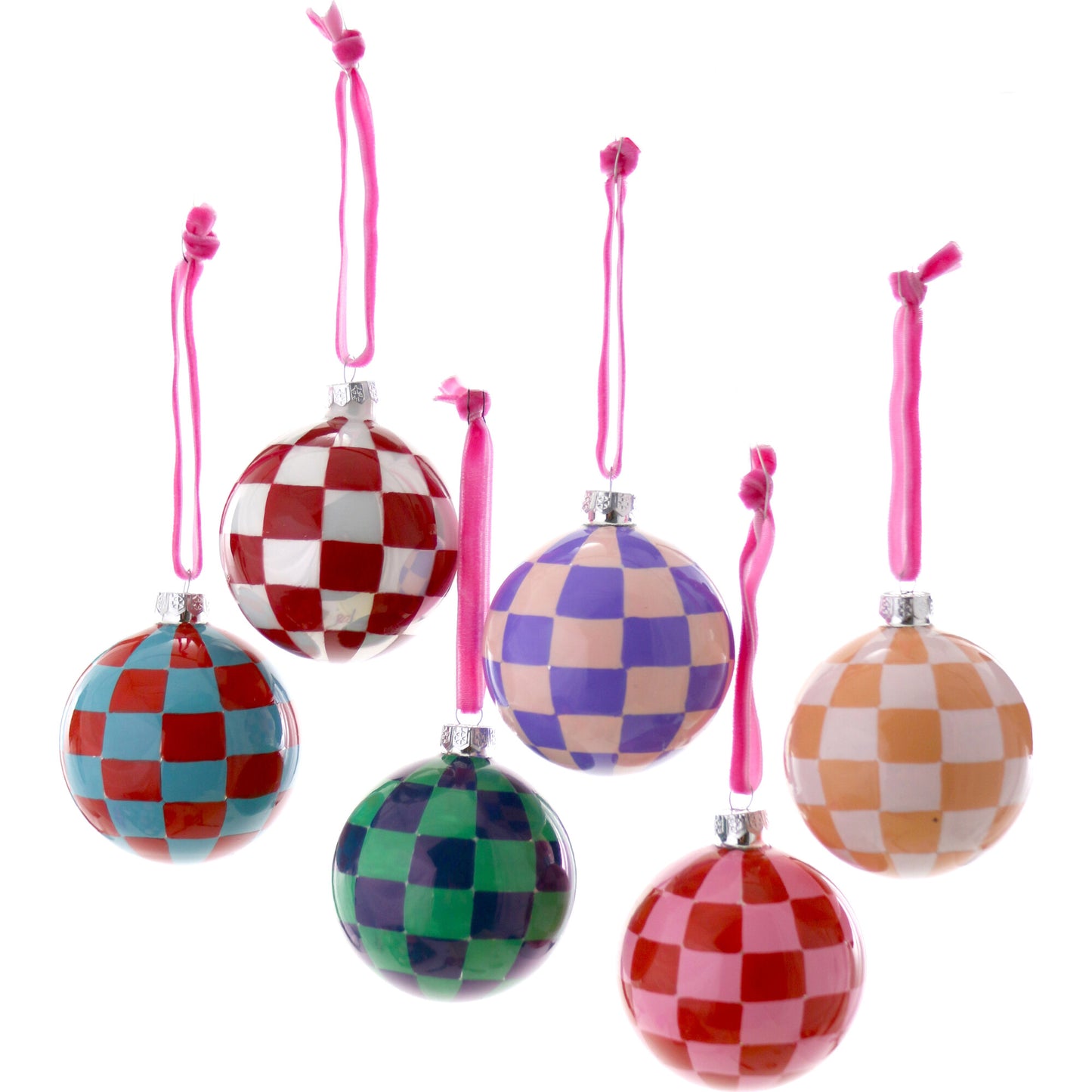 Checkered Bauble Ornaments