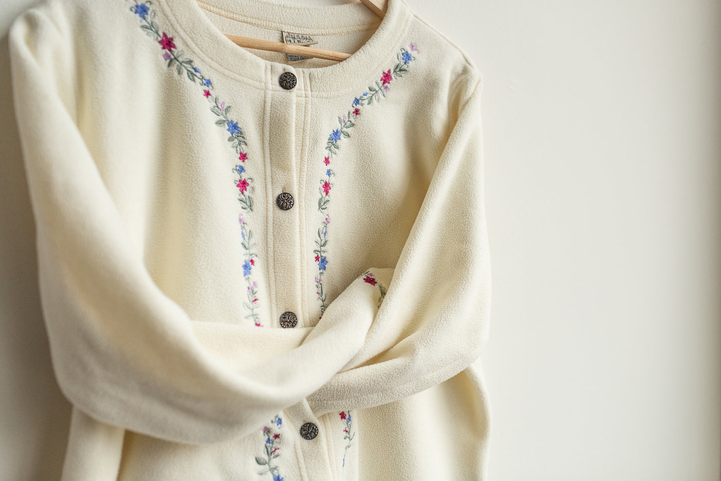 Vintage Embroidered Fleece Coat