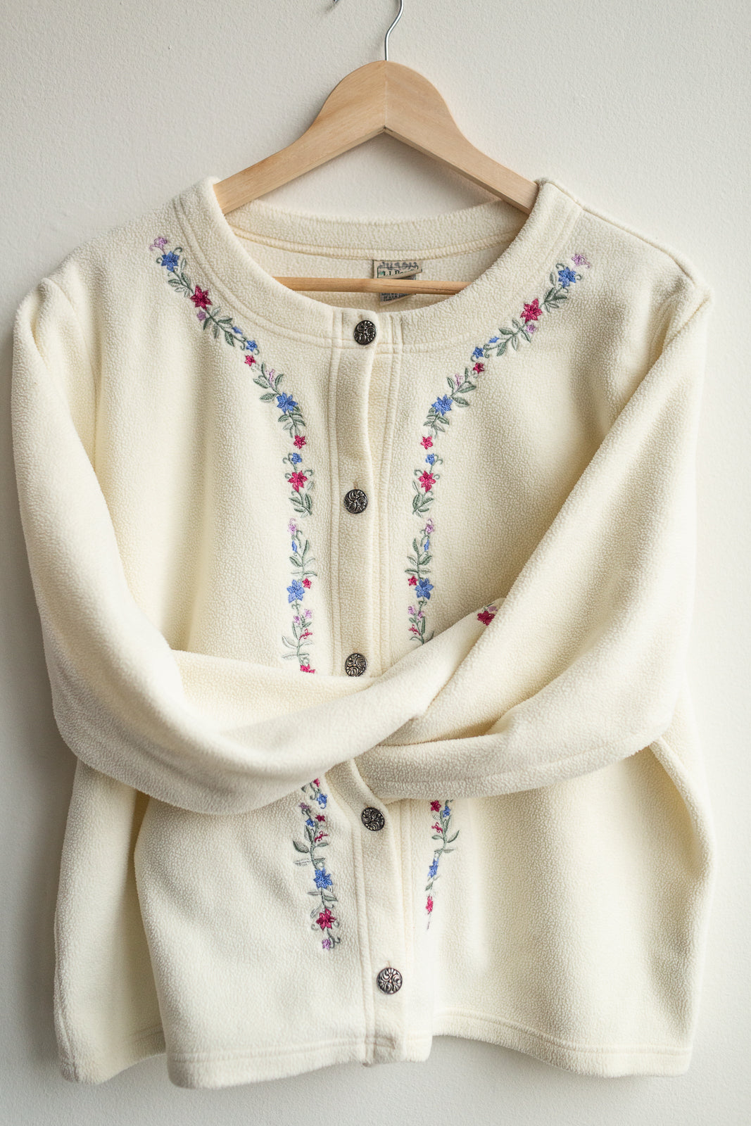 Vintage Embroidered Fleece Coat