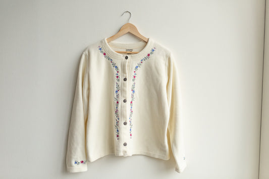 Vintage Embroidered Fleece Coat