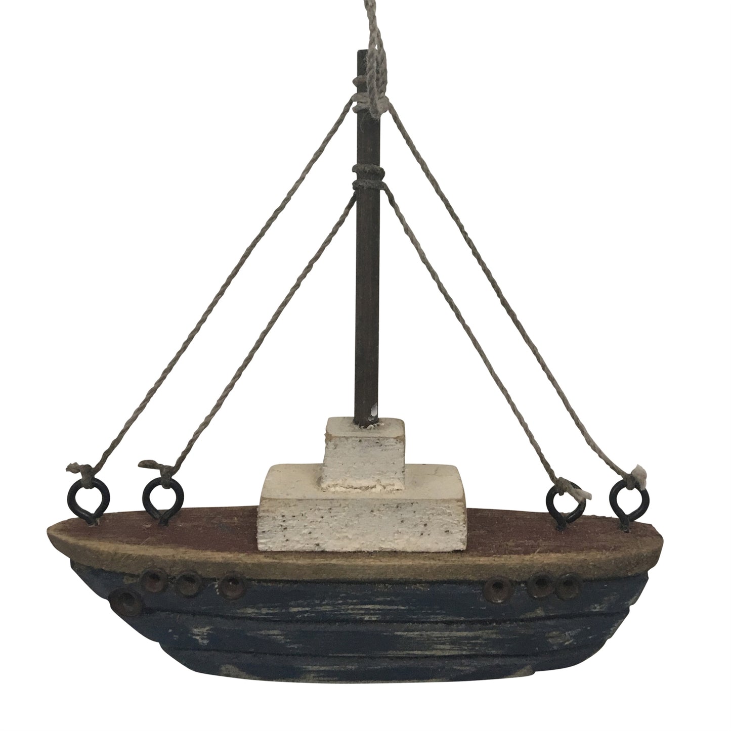 Wood Boat Ornament