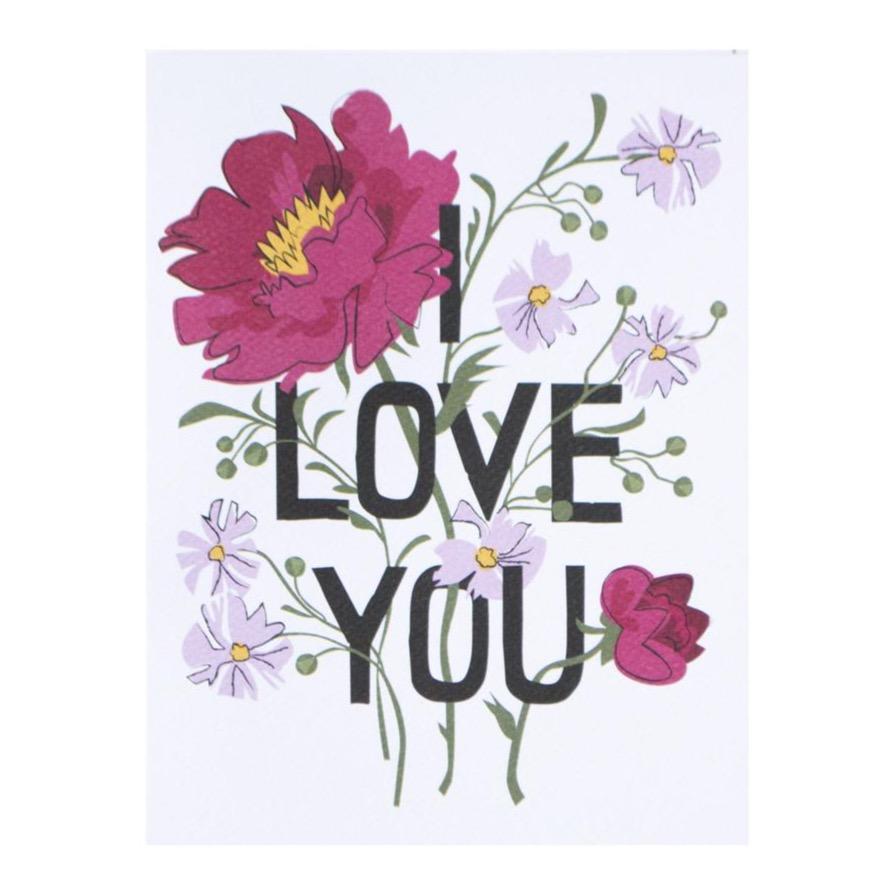 I Love You Bouquet Card