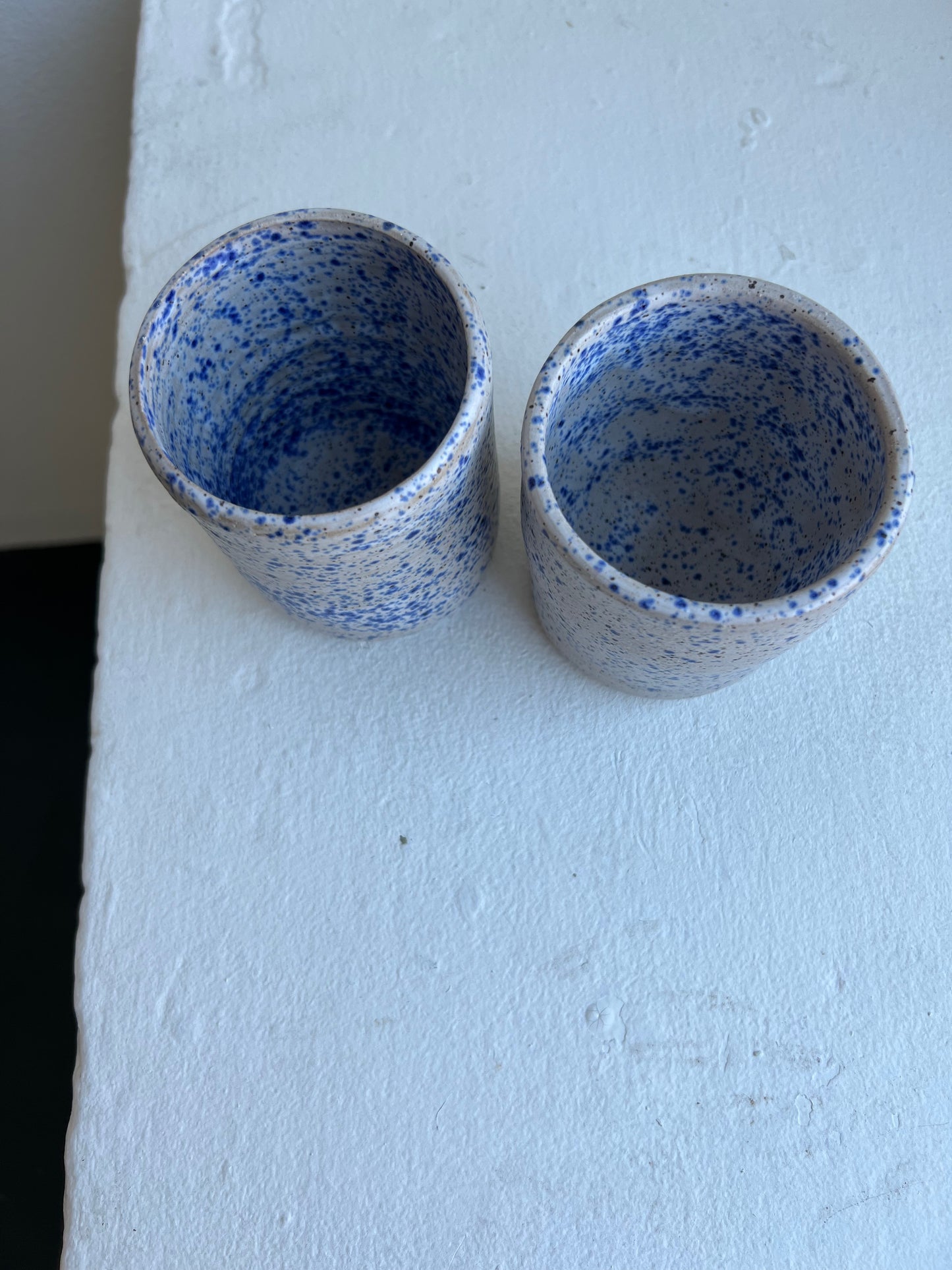 Blue Speckle Ceramic Cup