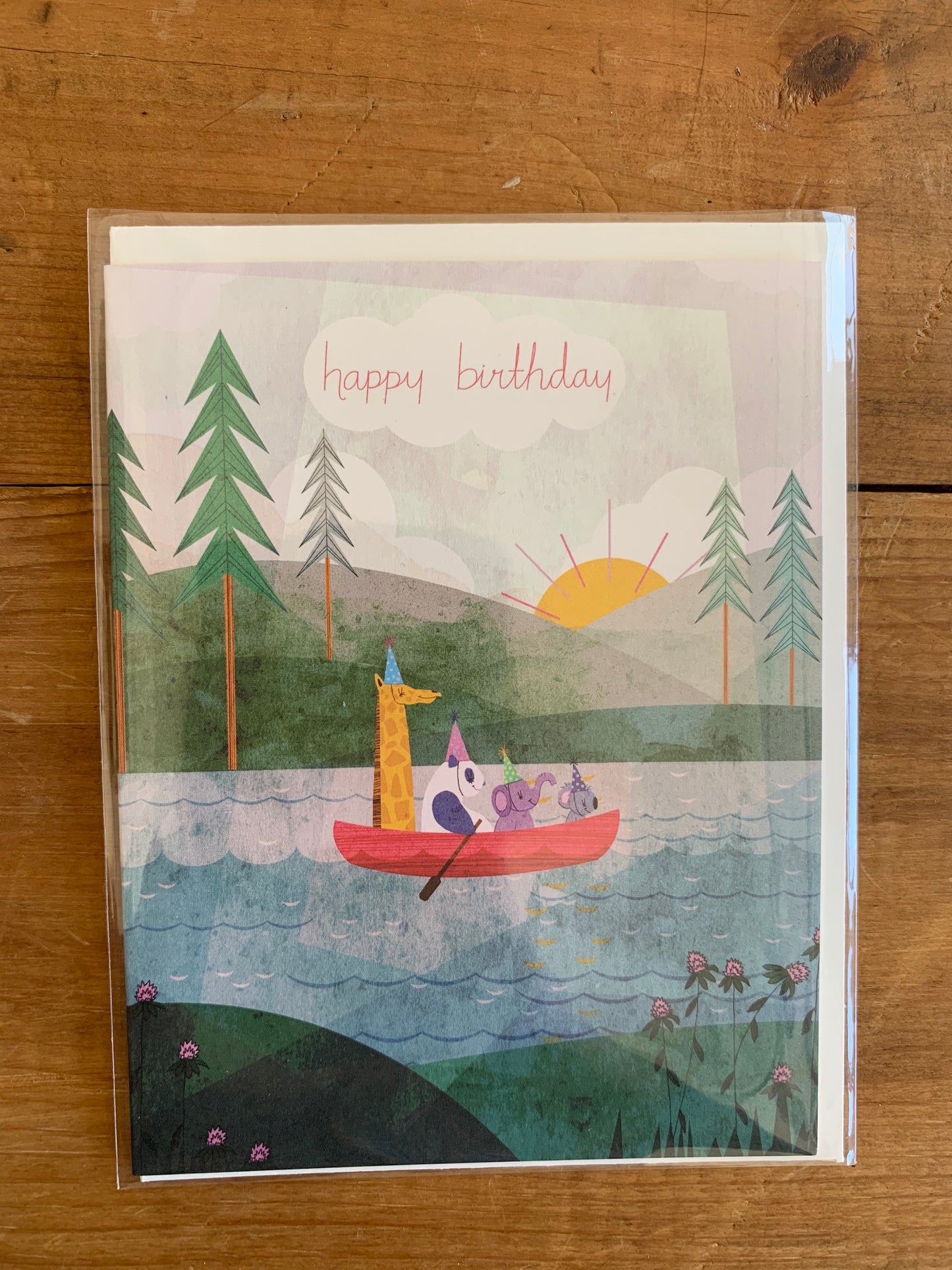 Four Canoe Birthday Card
